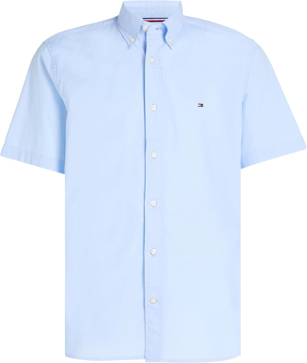 Tommy Hilfiger Men's WCC Flex Poplin STP Rf Shirt S/S Mw0mw29207 WCC Flex POPLIN STP RF Shirt S/S 