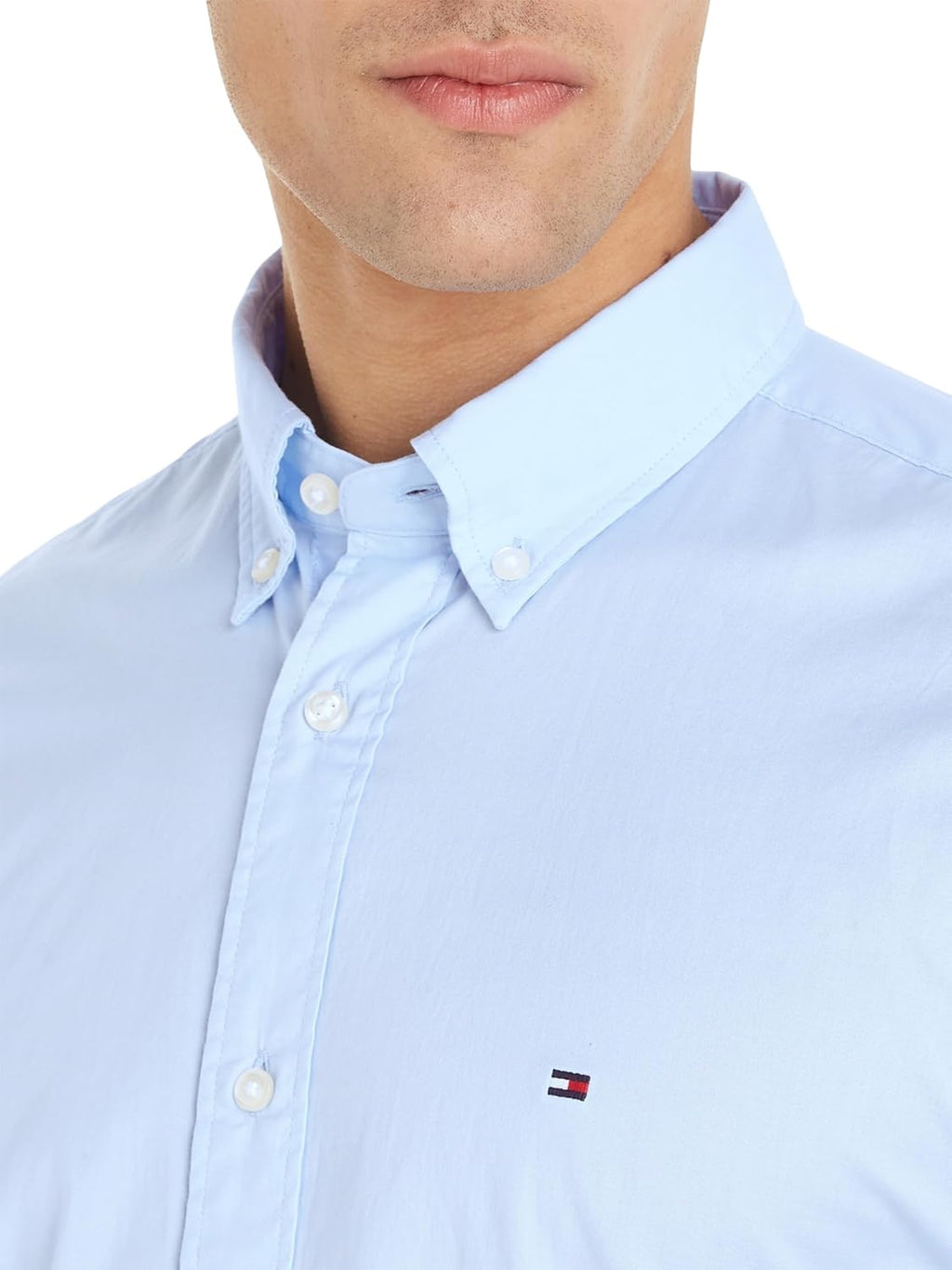 Tommy Hilfiger Men's WCC Flex Poplin STP Rf Shirt S/S Mw0mw29207 WCC Flex POPLIN STP RF Shirt S/S 