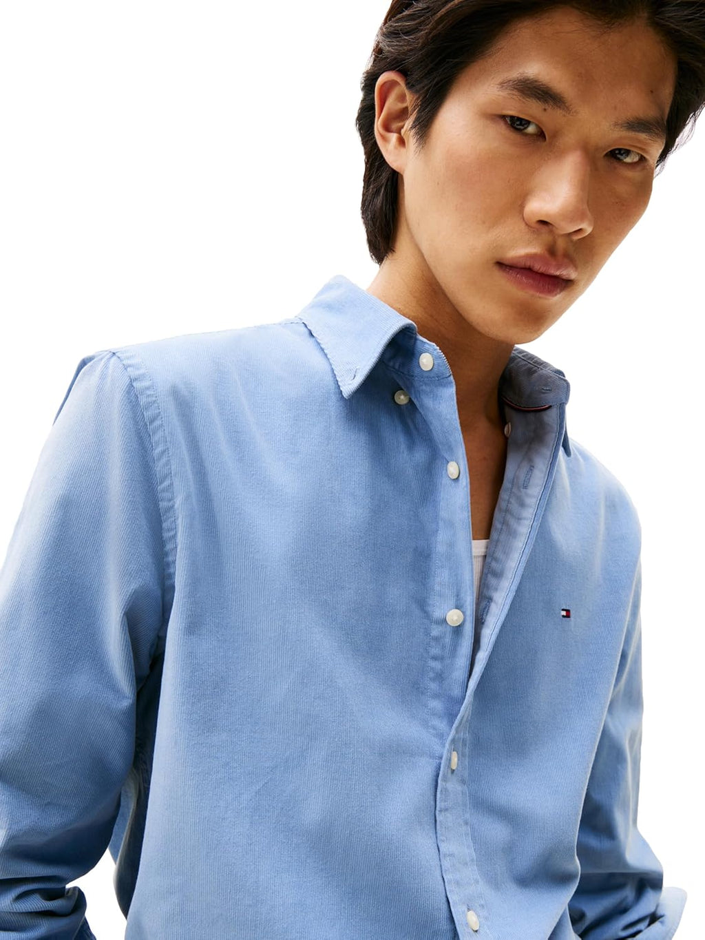 Tommy Hilfiger Long Sleeve Corduroy Regular Fit, Men's Button Down Shirt