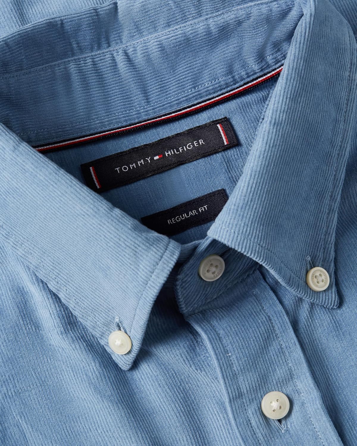 Tommy Hilfiger Long Sleeve Corduroy Regular Fit, Men's Button Down Shirt